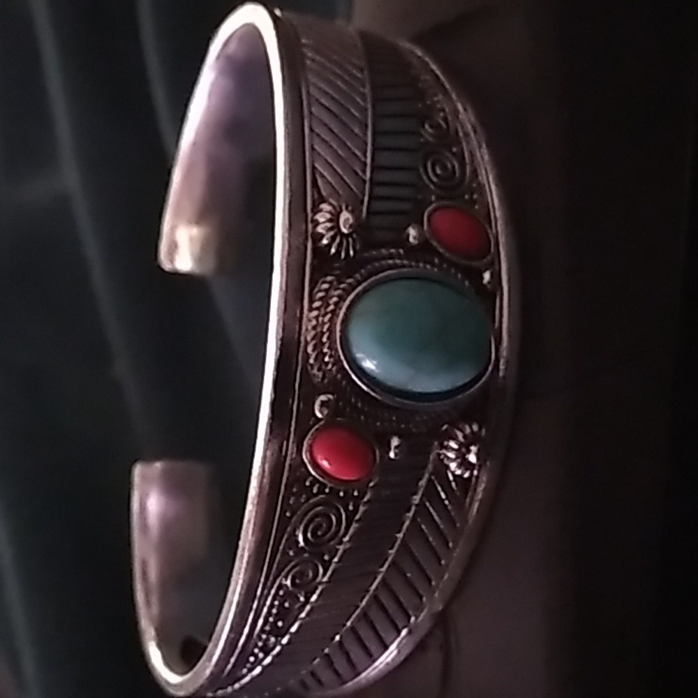 Silver and Turquoise Bracelet